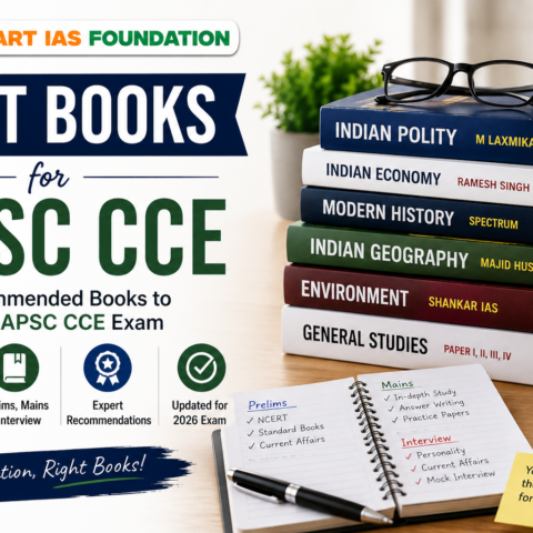 Best books for APSC CCE 2026 complete subject wise reading list Smart IAS Foundation Guwahati